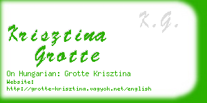 krisztina grotte business card